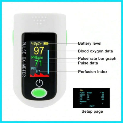 Finger Pulse Oximeter Fast SpO2 & Heart Rate Monitor with Display