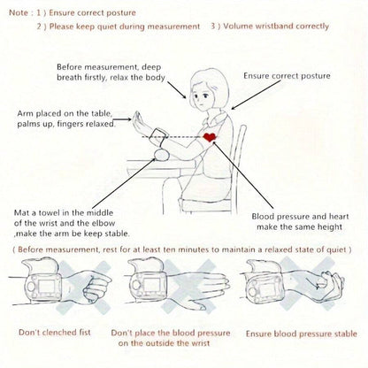 Sale 50% 🔥Digital Wrist Blood Pressure Monitor – LCD Screen, Voice, Portable Case
